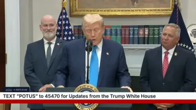 Trump Announces Trade Wins with EU, Japan During VA Bill Signing.