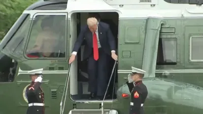 President Trump and UK Prime Minister Starmer Arrive at Trump International Aberdeen.