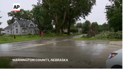 Severe Storm Slams Nebraska, Topples Trees and Damages Homes.