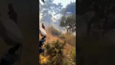 Fire Truck Engulfed in Turkey Blaze. 