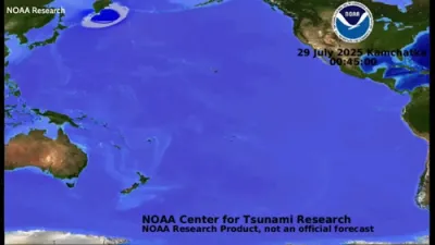 The Tsunami Shockwave Shows the 8.8 Quake's Ripples. 