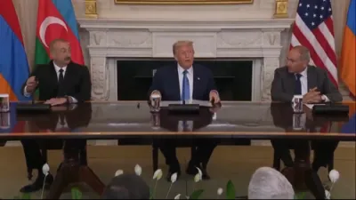 President Trump Announces Historic &ldquo;Trump Route" Peace Accord Between Armenia and Azerbaijan. 