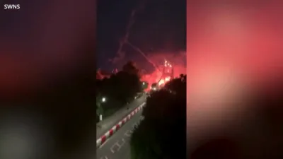 Illegal Fireworks on London's Bridge Spark Blaze at Nearby School. 
