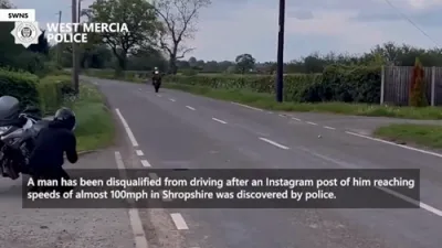 Motorcyclist's 100 MPH Social Media Stunt Ends in Arrest. 