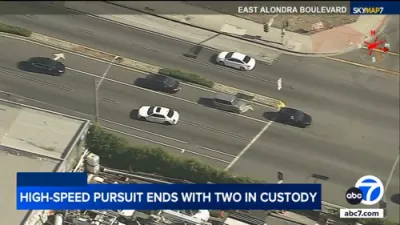 East LA Chase Ends After Dramatic Car Swap.