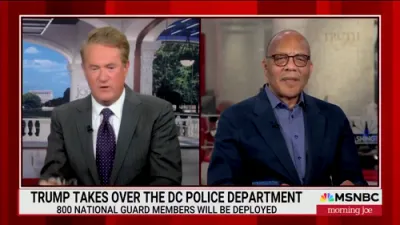 MNSBC Reporter Shares Liberal Friend's Support for Trump's D.C. Guard Plan.