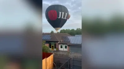 Hot Air Balloon Slams Into School Roof.