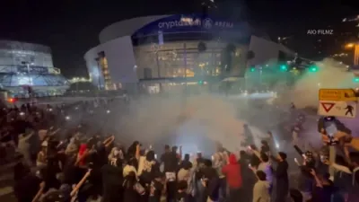 Dangerous Street Takeover in Downtown LA.