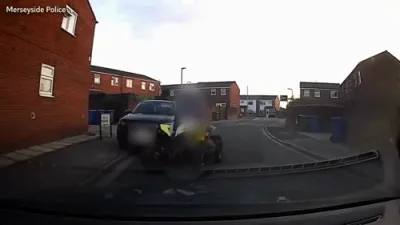 Quad Biker Rams Police in Liverpool Chase.