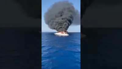 Luxury Superyacht Sinks in Fire.