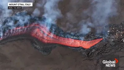 Mount Etna Puts on Stunning Lava Flow Drone Video. 
