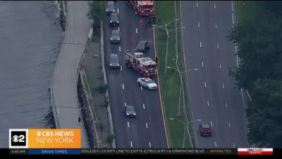 Car Crash Snarls Traffic on Henry Hudson Parkway.