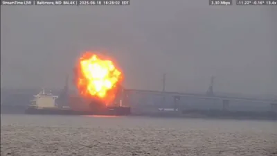 Coal Cargo Ship Explodes in Baltimore Harbor.