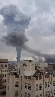 Explosions Rock Sanaa Amid Israeli Airstrikes.