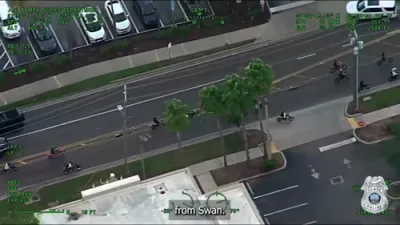 Wild Aerial Video Shows 200+ Dirt Bike Riders Swarm Tampa Streets.