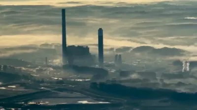Chimney Stacks Collapse in Dramatic Georgia Power Plant Demolition.