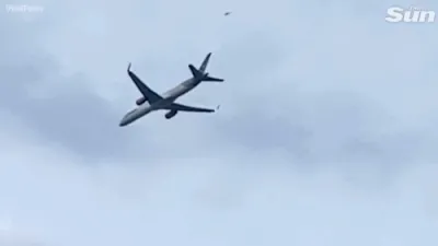 Boeing 757 Engine Catches Fire After Bird Strike in Greece.