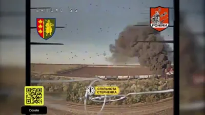 Ukrainian Drones Wipe Out Russian Fuel Train.