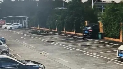 Car Crashes Through Wall and Lands in Pool.