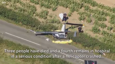 Helicopter Crash Kills Three on Isle of Wight. 