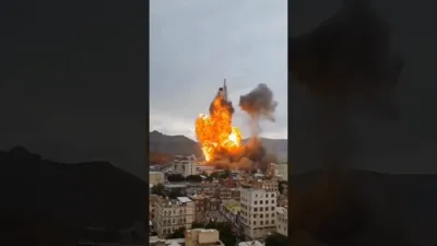 Israel Bombs Houthi Sites in Sanaa.