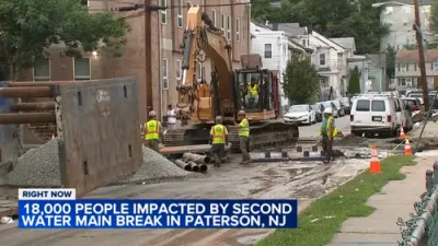 Second Paterson Water Main Break Affects 18,000 People. 