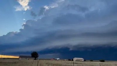 Giant Supercell Looms Over Lubbock, Texas.