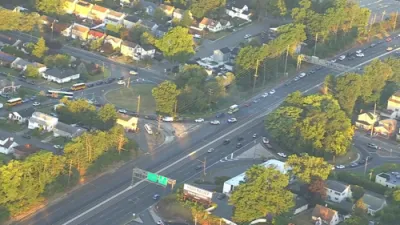 Dump Truck Overturns, Shuts Down Route 3.