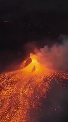 Mount Etna Erupts Again With Lava and Ash.