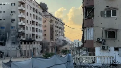 Israeli Strike Targets Hamas Site in Gaza.