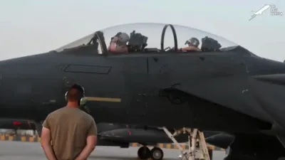 US Air Power on Display: Interceptors and Recovery Drills in Action.