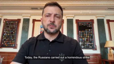 Russian Airstrike on Pension Line Kills 24 in Ukraine.