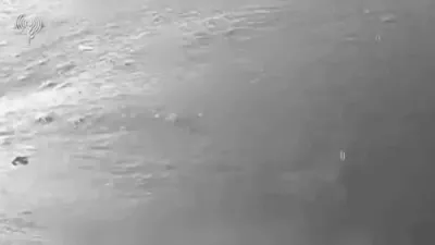 Israeli Helicopter Hitting Houthi Drone.