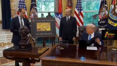 Trump Signs Executive Order Creating &ldquo;Gold Card" Visa Program.