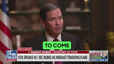 Rubio To Revoke Visas Over Kirk Killing.