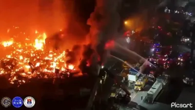 Massive Fire Rips Through Philippines Capital.