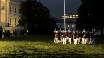 Marine Silent Drill Platoon Honored At White House