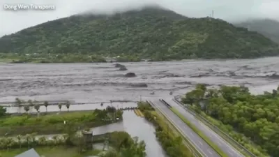 Typhoon Ragasa Wipes Out Bridge In Taiwan. 