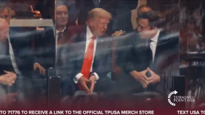 Trump And Musk Reunite At Charlie Kirk Funeral.