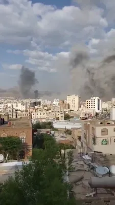 Israel  Delivered a Powerful Strike on  Houthi Bases In Sana'a. 