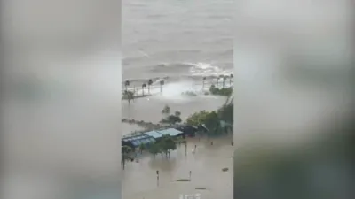 Typhoon Ragasa Turns Streets Into Rivers. 