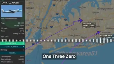 Spirit Jet Scolded Near Air Force One.