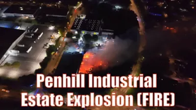 Massive Explosion Sparks Warehouse Inferno. 