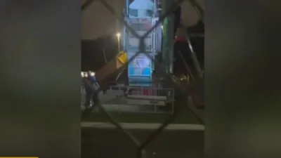 Carnival Ride Malfunctions, Traps Riders. 