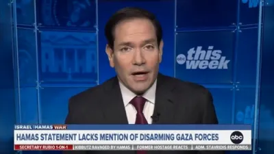 Rubio Says Gaza Talks Show 'Real Progress' But Cautions Challenges Ahead. 