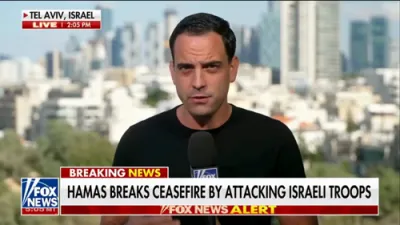BREAKING: FOX News' Trey Yingst Reports From Tel Aviv as Israel Accuses Hamas of Ceasefire Violation.