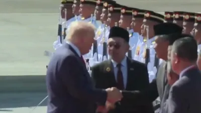 President Trump Greeted with Honors By Malaysian Officials. 