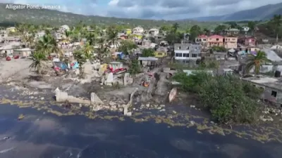 Drone Footage Captures Complete Destruction of Jamaican Village by Hurricane Melissa.