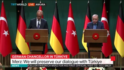Erdogan Accuses Israel of 'Genocide' in Fiery Clash With German Leader.