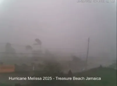 LISTEN: Hurricane Melissa Roars Over Jamaica's Coastline with Ferocious Winds.